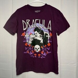 Universal Monsters Dracula T-Shirt M Purple Gothic Graphic Tee‎